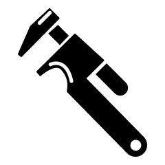 Universal spanner icon, simple black style