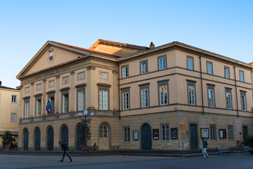 Fototapeta na wymiar Teatro comunale del Ciglio at Piazza Napoleone (Napoleone square).