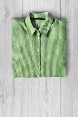 Shirt on wooden background