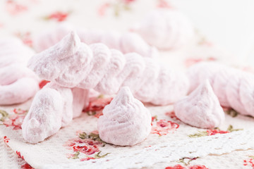 Homemade pink marshmallow