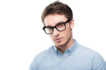 handsome man in eyeglasses