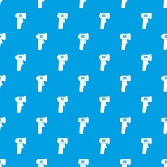 Naklejka premium Barcode scanner pattern seamless blue