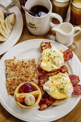 fried egg and bacon