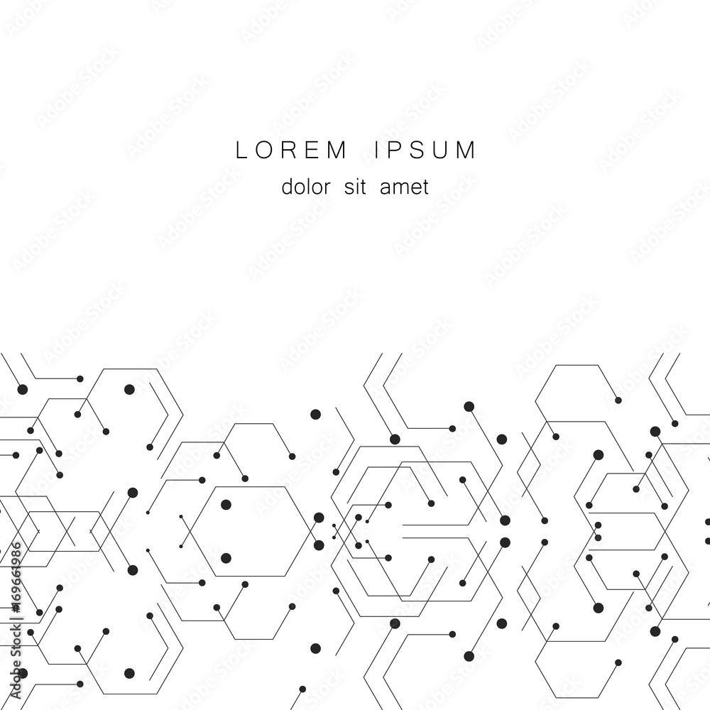 Poster background hexagon geometrical figures. technology design for creative process