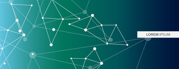 Graphic abstract background. Connect visualization with dots and lines