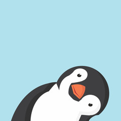 cute head penguin