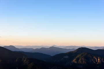 Sunset on Mount Lussari.