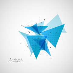 Background concept with connecting dots and lines. Abstract polygonal space