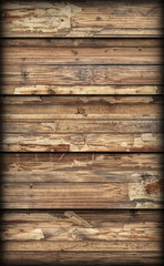 Old Weathered Cracked Flaky Wooden Laminated Blockboard Panel Vignetted Grunge Texture