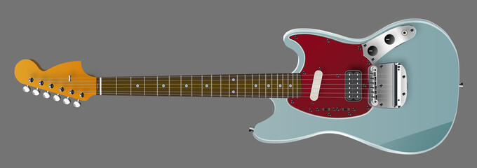 Musical drawing tool. Guitar drawn. Sketch of guitar. - 169665351