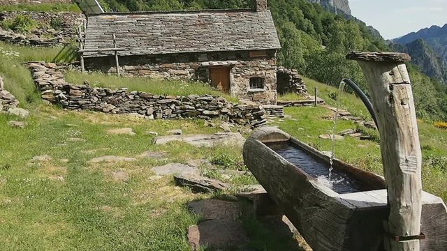 Mountain refuge hut in Val Grande