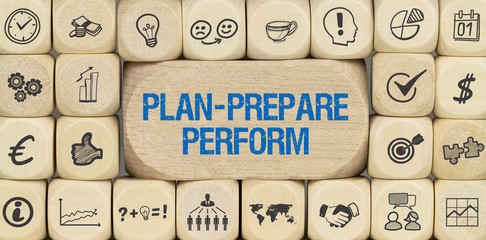 Plan-Prepare-Perform / Würfel mit Symbole
