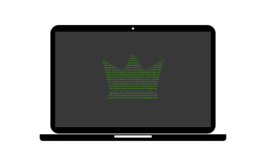 Hacker Laptop Krone