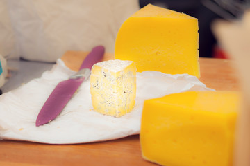 Cheese with mold.