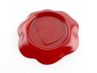 Seal stamp with calculator