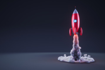 Red rocket launching - 169668939