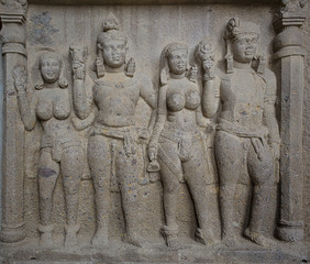 Sculpture inside Kaneri caves