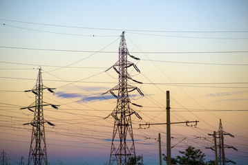 High voltage transmission lines for electricity