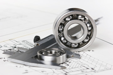 technical drawing and bearing