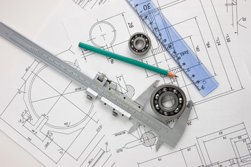 technical drawing and bearing