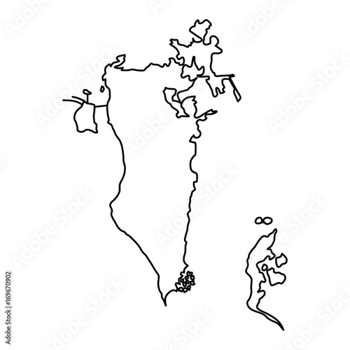 Illustrator map Bahrain