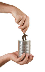 Obraz premium opening tin