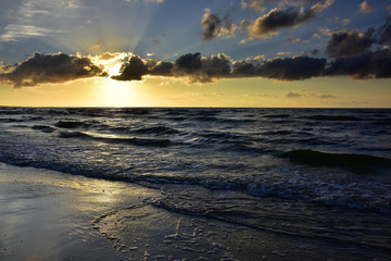 Morze Zachód Słońca