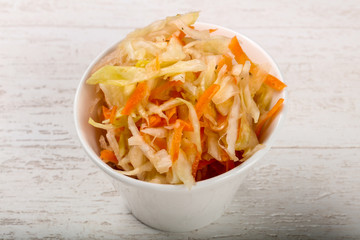 Raw pickled cabbage