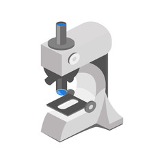 Medical microscope isometric vector