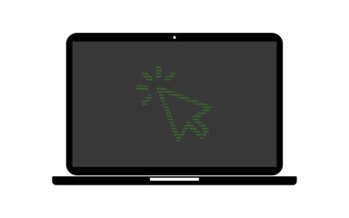Hacker Laptop Mausklick