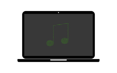Hacker Laptop doppelte Achtelnote