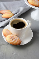 Homemade cookies. French cookies Madeleine. Holidays food.