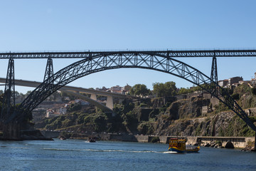Ponte do Infante Bridge over Douro River in Porto, Portugal