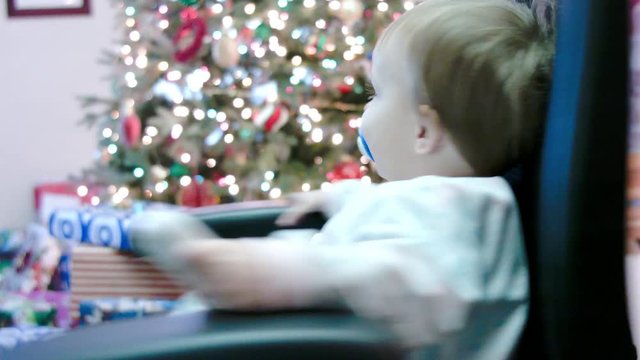 Baby Spinning In Chair