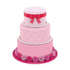 Tiered Cakes Isolated