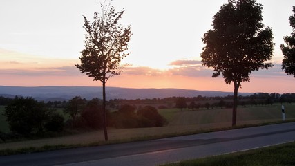 Fototapeta premium sonnenuntergang in großrückerswalde