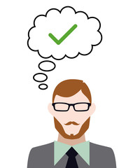 Person denkt an Hakerl