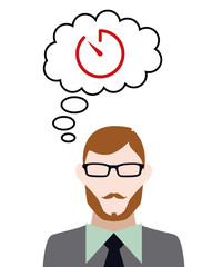 Person denkt an Stopuhr