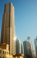 Fototapeta premium Modern buildings in Dubai Marina