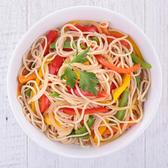 fried noodles with vegetables