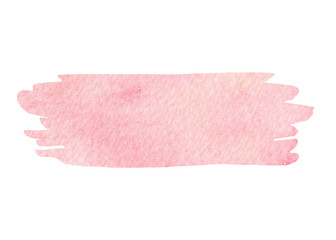 Hand painted pink watercolor texture isolated on the white background. Usable for greeting cards, wedding invitations and more.