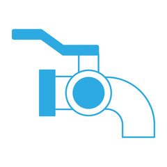 water pipe valve icon over white background vector illustration