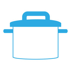 cooking pot icon over white background vector illustration