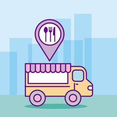 fast food truck icon vector illustration design graphic