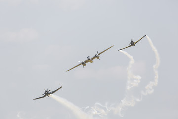 The Flying Bulls during Air Show Radom 2017.