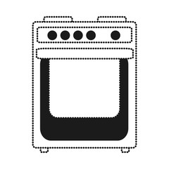 oven icon over white background vector illustration