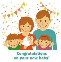 congratulations on your new baby! [vector]