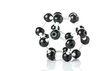Model of chemical molecule isolated on white