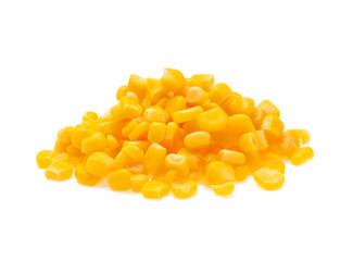 Canned corn isolate on white background