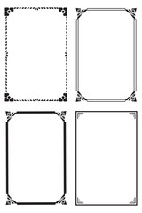Set Decorative frames and borders, on white background